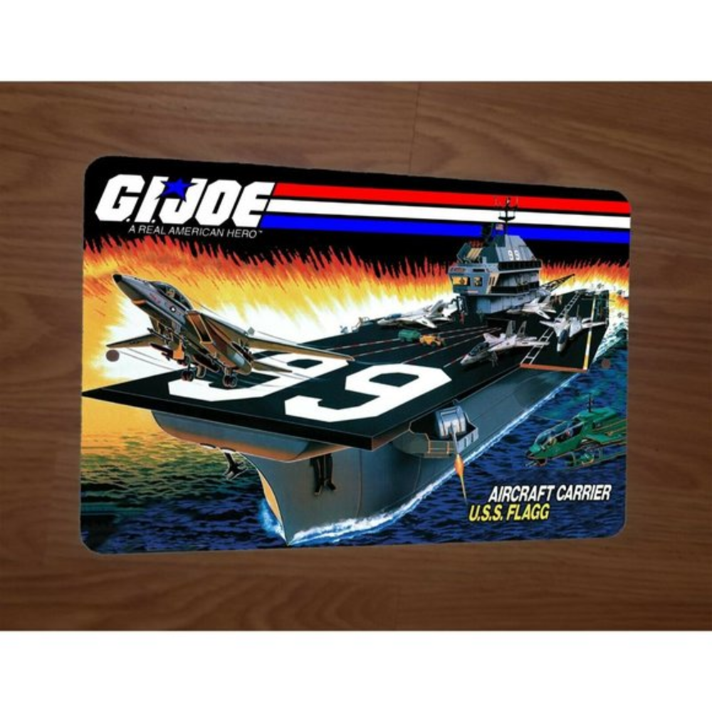 GI Joe USS Flagg Aircraft Carrier Artwork 8x12 Metal‎ Wall Sign